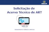 Solicitação de Acervo Técnico de ART TREINAMENTO TEÓRICO E PRÁTICO.