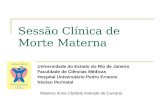 Sessão Clínica de Morte Materna Universidade do Estado do Rio de Janeiro Faculdade de Ciências Médicas Hospital Universitário Pedro Ernesto Núcleo Perinatal.