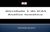 Atividade 1 do ICA1 Análise temática Kirlla Cristhine Almeida Dornelas, Doutora em Psicologia Docente.