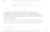 Classe ArrayList e Arquivo Texto_ Agenda de Contatos - Uma Abordagem Estruturada Em Java