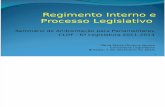 Regimento Interno e Processo Legislativo