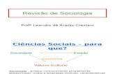 Revisão Vestibular Sociologia