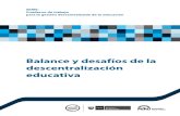Balance y Desafios de La Descentralizacion Educativa