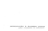 Introdução à Álgebra Linear- João Pitombeia de Carvalho