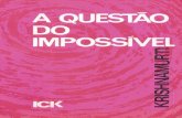 A Questão Do Impossível - Jiddu Krishnamurti
