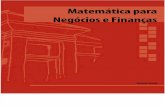 Matemática Para Negócios e Finanças