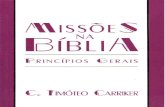 MISSÕES NA BÍBLIA - C. Timóteo Carriker