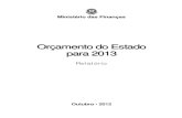 Relatório do Orçamento do Estado para 2013