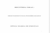 História Oral - Procedimentos e possibilidades - Sônia Maria Freitas