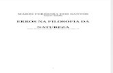 Erros na Filosofia da Natureza - Mário Ferreira dos Santos (1907-1968)