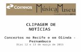 Clipagem de notícias - Música no Museu 2015 no Recife e em Olinda