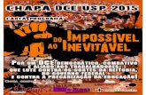 chapa DO IMPOSSÍVEL AO INEVITÁVEL - DCE USP 2015
