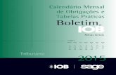 IOB - Calendário de Obrigações e Tabelas Práticas - Minas Gerais - abril/2015