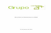 Relatório de Desempenho do Grupo Oeiras 21+ em 2012