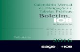 IOB - Calendário de Obrigações e Tabelas Práticas - Rio Grande do Sul - janeiro/2016