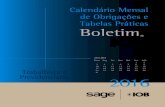 IOB - Calendário de Obrigações e Tabelas Práticas - Trabalhista - Julho/2016