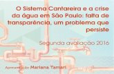 [Apresentação] "Sistema Cantareira e a Crise da Água em São Paulo"