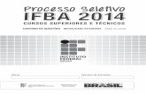 Prova Integrado 2014 - IFBa
