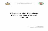 Planos de Ensino Educação Geral 2016