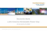 Apresentação Deutsche Bank sobre Energia Renovável