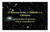 O Sistema Solar, a Galáxia e o Universo