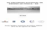 III ENCONTRO ESTADUAL DE ENSINO DE FÍSICA - RS ATAS