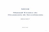 Manual Técnico do Orçamento de Investimento 2016/2017