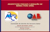 INCENTIVOS FISCAIS E GERAÇÃO DE RENDA PARA ONGs