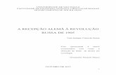 A RECEPÇÃO ALEMÃ À REVOLUÇÃO RUSSA DE 1905