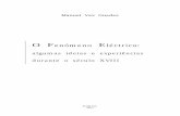 O Fenómeno Eléctrico: algumas ideias e experiências no sec. XVIII
