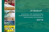 manual de programa subvenção econômica à inovação nacional