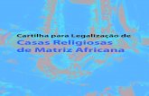 Cartilha para Legalização de Casas Religiosas de Matriz Africana