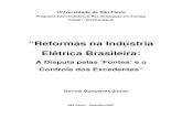 Reformas na indústria elétrica brasileira: a disputa pelas 'fontes'