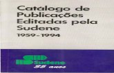 Catálogo de Publicações Editadas pela Sudene 1959-1994