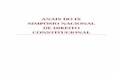 ANAIS DO IX SIMPÓSIO NACIONAL DE DIREITO CONSTITUCIONAL