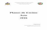 Planos de Ensino Arte 2016