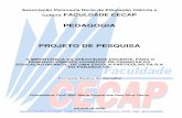 PEDAGOGIA PROJETO DE PESQUISA