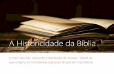 A Historicidade da Bíblia