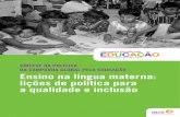 Ensino na língua materna: lições de política para a qualidade e ...