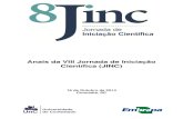 Anais da VIII Jornada de Iniciação Científica (JINC)