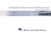 Indicadores Económicos e Financeiros Fevereiro 2013