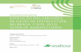 evolução das emissões de gases de efeito estufa no brasil