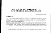 VALIDADE DE CONSTRUTO EM TESTES EDUCACIONAIS