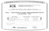 C 04 - TÉCNICO EM INFORMÁTICA CLASSE M - 70q