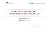 Educação Especial: Respostas Educativas – Relatório 2012-2013