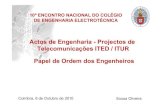 Actos de Engenharia - Projectos de ITED/ITUR