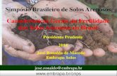 Características gerais da fertilidade dos solos arenosos no Brasil
