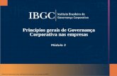 Princípios gerais de Governança Corporativa nas empresas com ...