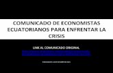 Comunicado Economistas Académicos Para Enfrentar La Crisis (PPT)