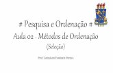 Pesquisa e Ordenação - Aula 02 - Métodos de Ordenação (Seleção)